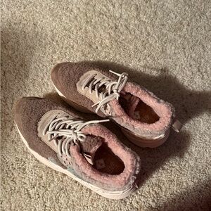 Cozy Pink and Tan Women's Sneakers